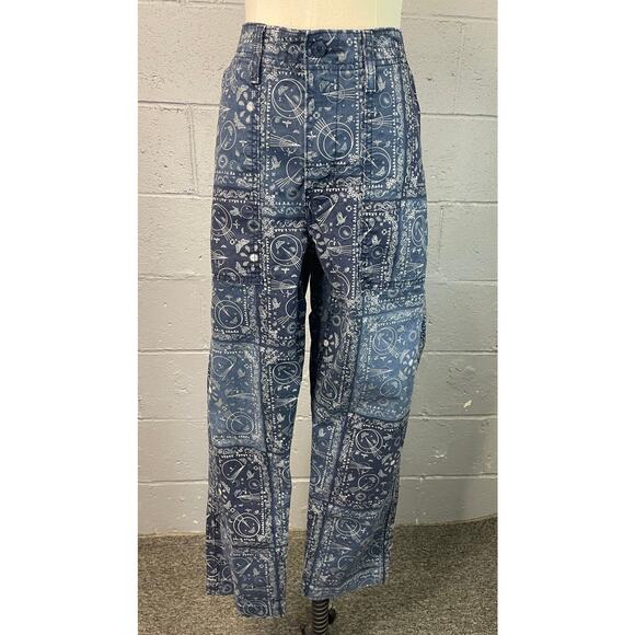 Levis Printed Bandana Chore Utility Pants Urban Outfitters Boho Gorpcore 33x30 - Picture 4 of 14